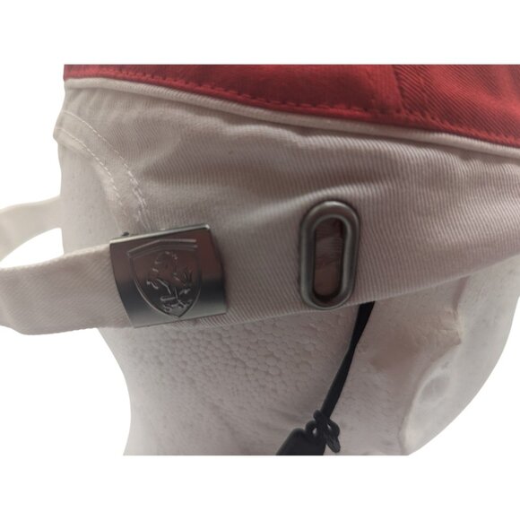 Ferrari Red & White Adjustable Baseball Cap With Embroidered Logo NWT - Picture 8 of 10